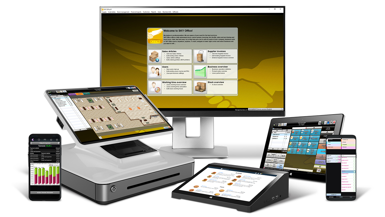 Sky POS software for restaurants, cafes, bakeries and retail